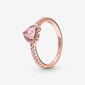 ELEVATED HEART RING ROSE GOLD SIZE 5